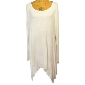 Heathmoor long sleeve tee w/asymmetrical hem Pre-owned Women’s 1XL | vv3